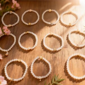 Starry White Bead Bracelet(Random style) D222