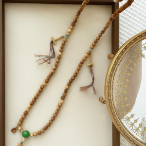 Sherpa Glass Bead Connector with Agate Pendant, Turquoise, and Sterling Silver Counter D147