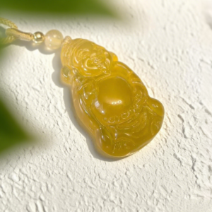 Pendant Necklace: Yellow Abundance Icon D118