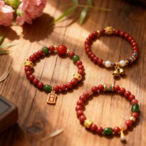 Prosperity Dragon & Phoenix Bead Bracelet（Random style）D234