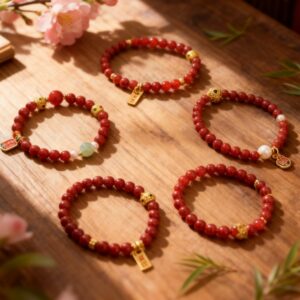 Scarlet Harmony Bead Bracelet（Random style）D233