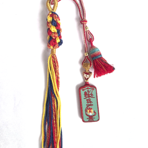 XSP016	Vermilion-Toned Fox Charm Hanging Plaque