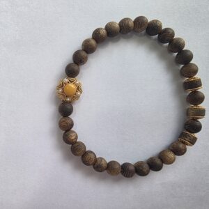 XSP005	Agarwood-Style Dharma Wheel Renewal Bracelet