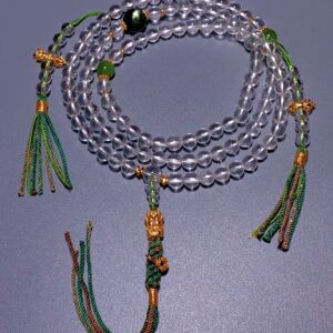 XSP055	Clear Quartz 108-Bead Mala, Starry Night Edition