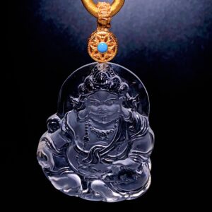 XSP062	Clear Quartz Yellow Jambhala-Inspired Pendant