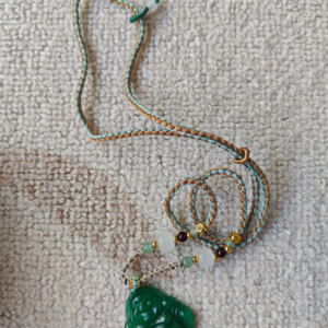 XSP029	Green Jade Maitreya Pendant