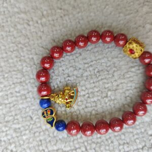 XSP040	Red Bead Star Horse Year Ruyi Bracelet