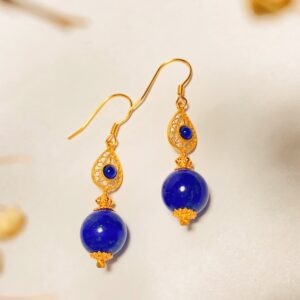 XSP035	Lapis Dew Drop Earrings